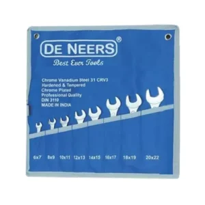 Dee Neers Double Open End Spanner Set (6-32 mm) Polished Head - 12 Pcs