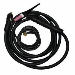 TIG TORCH 26 V  WITH MALE CONNECTOR BLACK WOLF