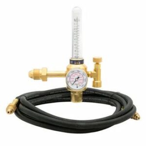 ARGON REGULATOR WITH FLOW METER FULL BRASS SMALL